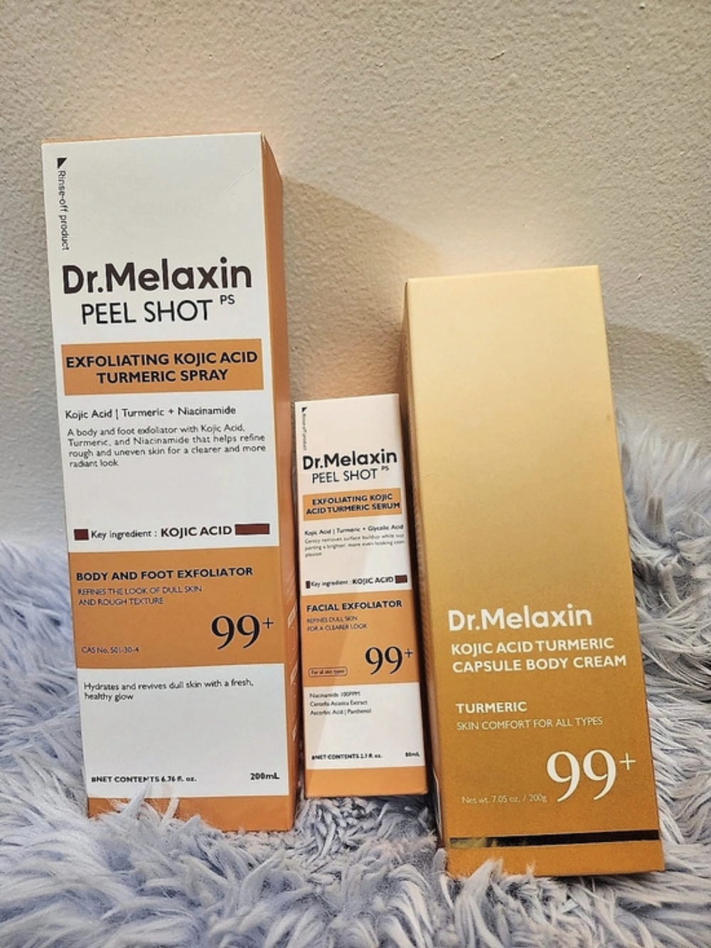 Dr.Melaxin Peel Shot Exfoliating Kojic Acid Turmeric Collection Set
